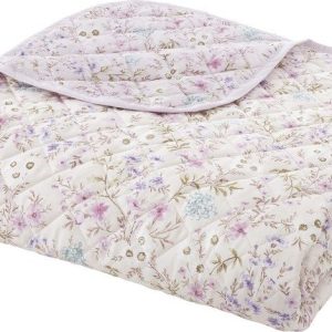 Bavlněný prošívaný přehoz v levandulové a béžové barvě 220x230 cm Ditsy Floral – Bianca