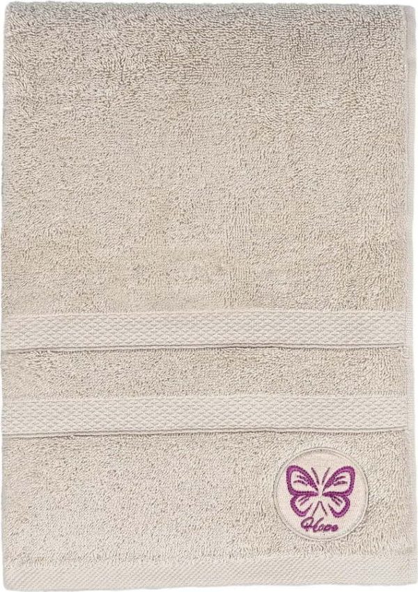 Béžová froté bavlněná osuška 70x140 cm Hope – Foutastic
