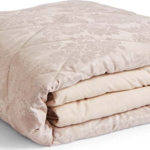 Béžový damaškový prošívaný přehoz 240x260 cm Damask Jacquard – Catherine Lansfield