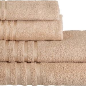 Béžová froté bavlněná osuška 70x140 cm Simple – Casa Selección