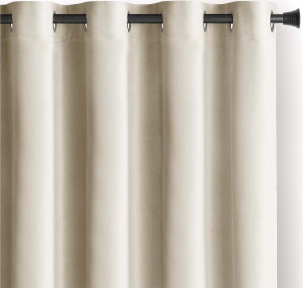 Béžový sametový dimout závěs 140x245 cm Eyelets – Restilo