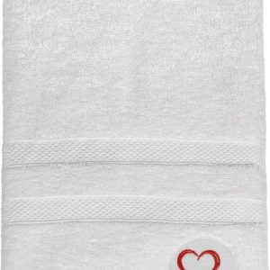 Bílá froté bavlněná osuška 70x140 cm Love – Foutastic