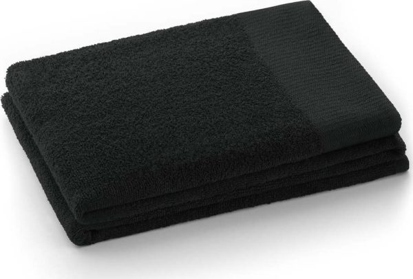 Černý froté bavlněný ručník 50x100 cm Amari – Restilo