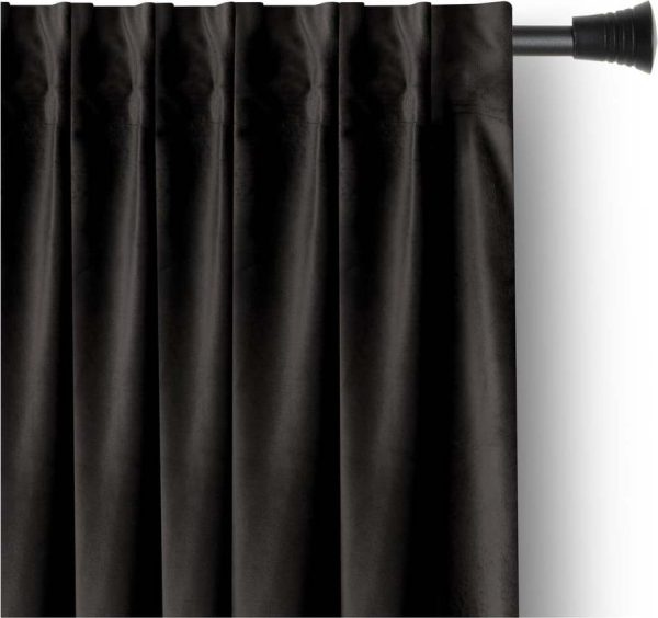 Černý sametový dimout závěs 140x270 cm – Restilo