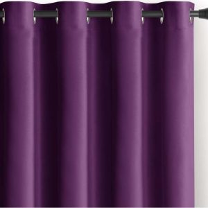 Fialový sametový dimout závěs 140x270 cm Eyelets – Restilo