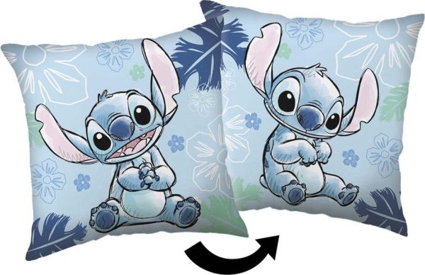 Fleecový dětský polštářek 40x40 cm Lilo and Stitch "Blue" – Jerry Fabrics