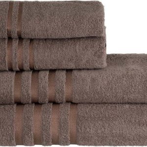 Hnědý froté bavlněný ručník 30x50 cm Simple – Casa Selección