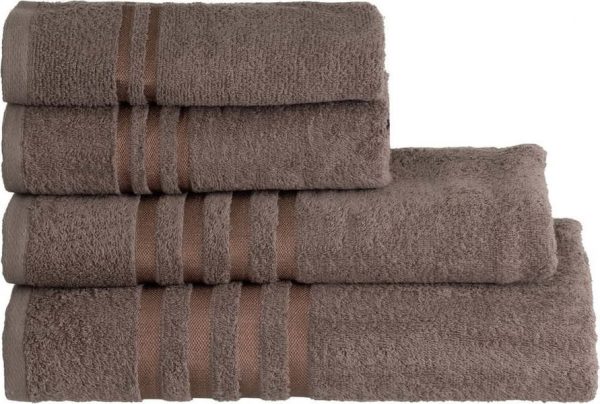 Hnědý froté bavlněný ručník 30x50 cm Simple – Casa Selección