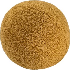 Hnědý dětský pohovkový polštář z textilie bouclé Ball – Wigiwama