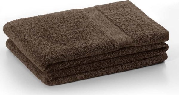 Hnědý froté bavlněný ručník 30x50 cm Marina – DecoKing