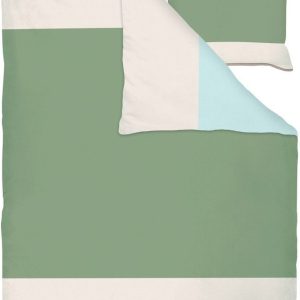 Khaki prodloužené povlečení na jednolůžko z bavlněného perkálu 140x220 cm Colore – Mette Ditmer Denmark