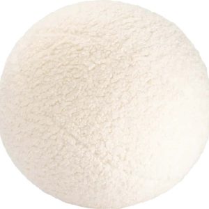 Krémový dětský pohovkový polštář z textilie bouclé Ball – Wigiwama