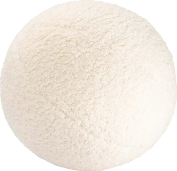 Krémový dětský pohovkový polštář z textilie bouclé Ball – Wigiwama