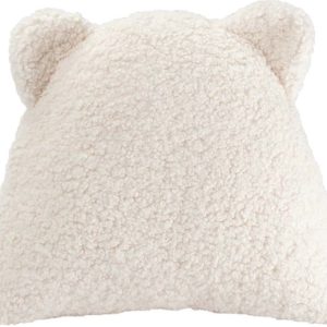 Krémový dětský pohovkový polštář z textilie bouclé Bear – Wigiwama