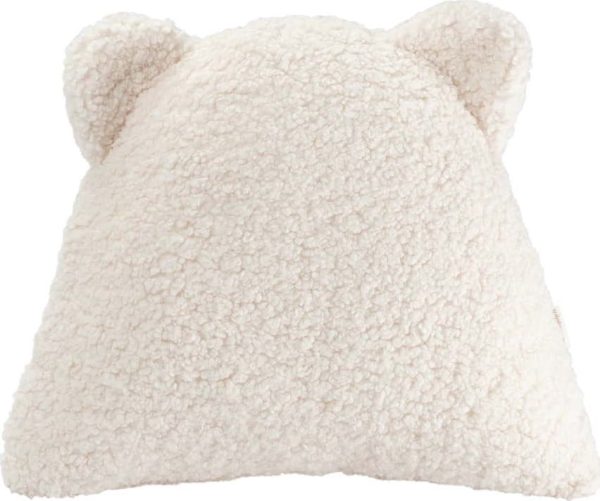 Krémový dětský pohovkový polštář z textilie bouclé Bear – Wigiwama
