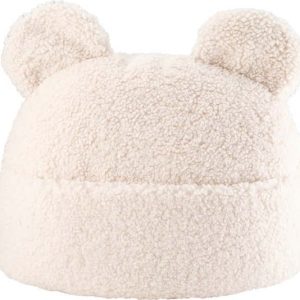 Krémový dětský pohovkový polštář z textilie bouclé Teddy Pouch – Wigiwama