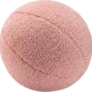 Růžový dětský pohovkový polštář z textilie bouclé Ball – Wigiwama
