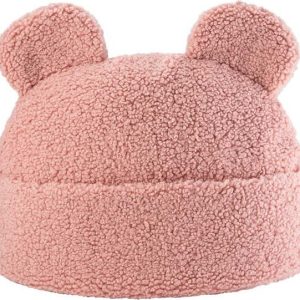 Růžový dětský pohovkový polštář z textilie bouclé Teddy Pouch – Wigiwama