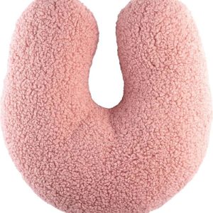 Růžový dětský pohovkový polštář z textilie bouclé U – Wigiwama