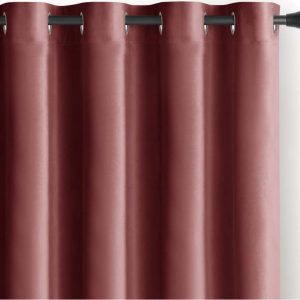 Růžový sametový dimout závěs 140x245 cm Eyelets – Restilo
