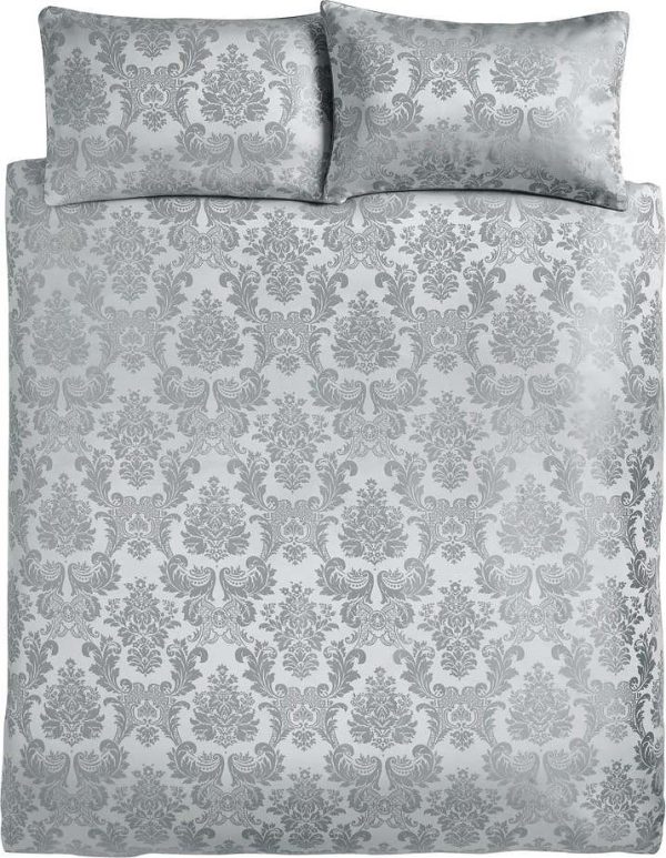 Šedé povlečení Catherine Lansfield Jacquard