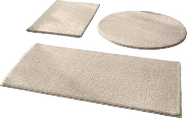 Šedobéžové koupelnové předložky v sadě 3 ks 50x90 cm – Mila Home