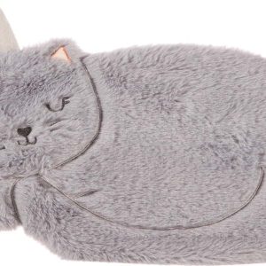 Šedý termofor z mikroplyše 700 ml Cat – Sass & Belle