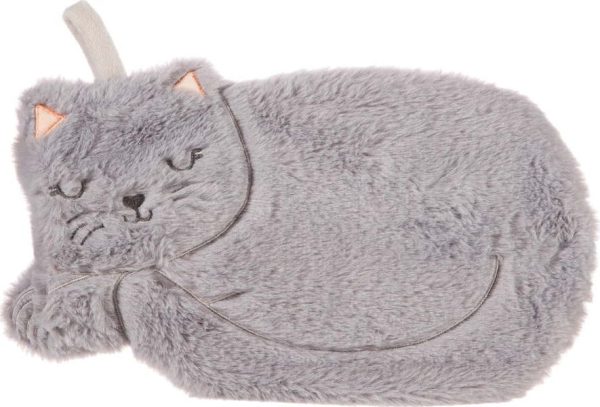 Šedý termofor z mikroplyše 700 ml Cat – Sass & Belle