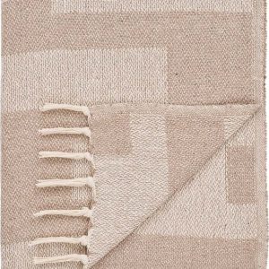 Světle hnědá deka z recyklované bavlny 130x180 cm Adana – House Nordic