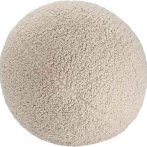 Světle hnědý dětský pohovkový polštář z textilie bouclé Ball – Wigiwama