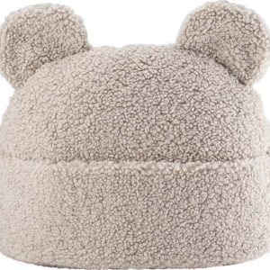 Světle hnědý dětský pohovkový polštář z textilie bouclé Teddy Pouch – Wigiwama