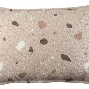 Světle hnědý dětský pohovkový polštář z textilie bouclé/žinylkový Terrazzo Bolster – Wigiwama
