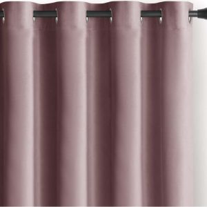 Světle hnědý sametový dimout závěs 140x245 cm Eyelets – Restilo