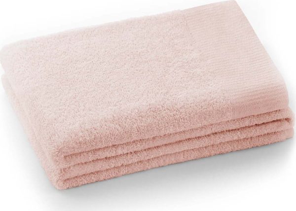 Světle růžová froté bavlněná osuška 70x140 cm Amari – Restilo