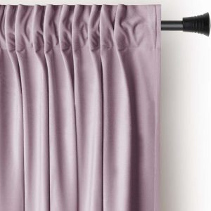 Světle růžový sametový dimout závěs 140x270 cm Pleat – Restilo