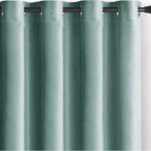 Světle zelený sametový dimout závěs 140x270 cm Eyelets – Restilo