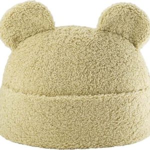 Zelený dětský pohovkový polštář z textilie bouclé Teddy Pouch – Wigiwama