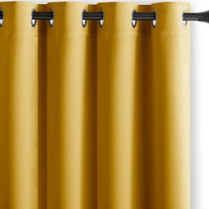 Žlutý zatemňovací závěs 140x270 cm Eyelets – Restilo