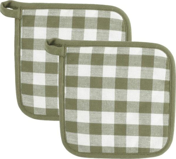 Bavlněné chňapky v sadě 2 ks Gingham – Tiseco Home Studio