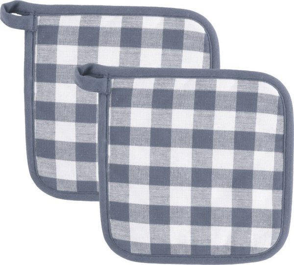 Bavlněné chňapky v sadě 2 ks Gingham – Tiseco Home Studio