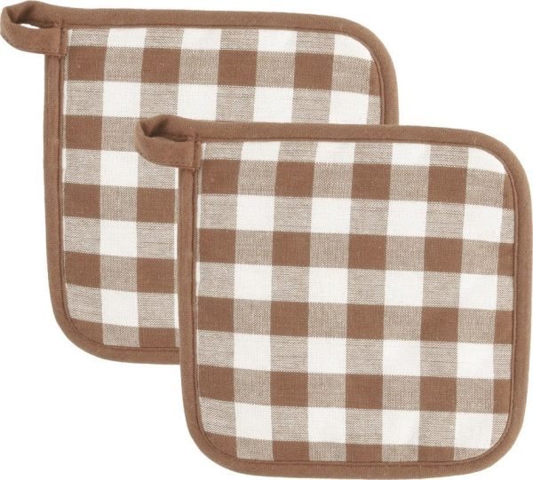Bavlněné chňapky v sadě 2 ks Gingham – Tiseco Home Studio