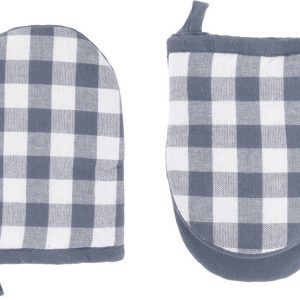 Bavlněné kuchyňské rukavice v sadě 2 ks Gingham – Tiseco Home Studio