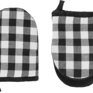 Bavlněné kuchyňské rukavice v sadě 2 ks Gingham – Tiseco Home Studio