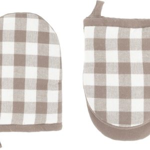 Bavlněné kuchyňské rukavice v sadě 2 ks Gingham – Tiseco Home Studio