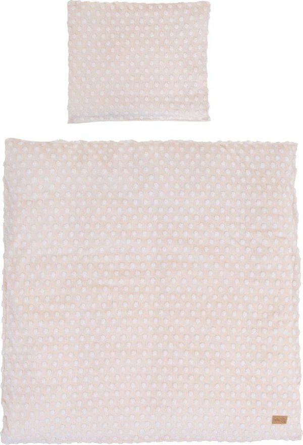 Béžové dětské povlečení do postýlky s příměsí bavlny 80x80 cm Frosty Almond – Roba