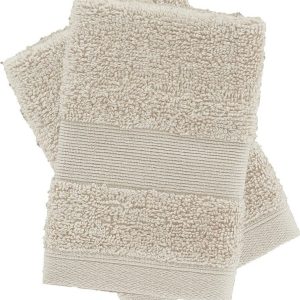 Béžové froté bavlněné ručníky v sadě 2 ks 30x30 cm Anti-Bacterial – Catherine Lansfield