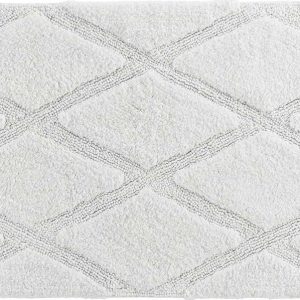 Bílá koupelnová předložka 50x80 cm Thais – douceur d'intérieur