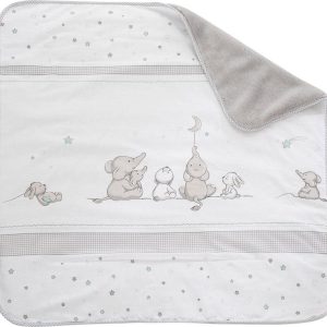 Bílá/šedá dětská deka z mikroplyše 80x80 cm Sternenzauber – Roba