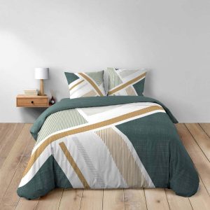 Bílé bavlněné povlečení na dvoulůžko/prodloužené 240x220 cm Zephyr – douceur d'intérieur
