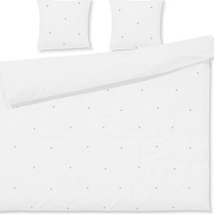 Bílé povlečení na dvoulůžko/prodloužené z bavlněného perkálu 200x220 cm Daisy – JUNA